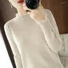 Women's Sweaters Ladies Pullover 2022 Autumn/winter Casual Stitching Wool Sweater Round Neck Cashmere Thick Top