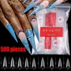 False Nails 500st Natural Extra Long Ballerina Coffin Fake DIY Tool Artificial Acrylic Decoration Tips