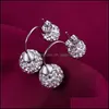 Stud 925 Sterling Sier New Jewelry Women S Luxury Shambhala Crystal Ball Stud Earrings Fashion Temperament 798 Z2 Drop Delivery 2021 D Dhmgl