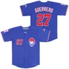 Montreal Expos Baseball Jersey 27 Vladimir Guerrero Vintage 1982 2000 Home Away Blue White Red Button