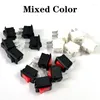 Switch 15pcs Mini Rocker SPST Black And Red Snap In Switches Button AC 250V 3A / 125V 6A 2 Pin I/O 10 15mm On-off
