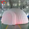 Outdoor Activiteiten 5m 8m Wit opblaasbare Igloo Dome Party Tent met LED -lichtstructuur Workshop voor evenementenfeestje Wedding Exhibition