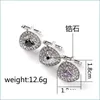 Manschettlänkar Luxury Heart Crystal Diamond Manschettknappar Manschett Länkar ärmknappen för kvinnor Mänskjortor Klänningar Suits manschettklänning bröllop smycken dho5e