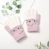 Hair Accessories Warm Soft Wool Cartoons Kids Gloves Child Full Finger Baby Boys Girls Mittens Winter Knitted Children's 3-10