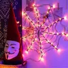 Party-Dekoration, Halloween-Spinnennetz-Licht mit 70 LEDs, wasserdicht, schwarze Spinnennetz-Dekorationen für Zuhause, Hof, Bar, Spukhaus 220915