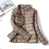 Parkas pour femmes Doudoune ultra légère Parkas Vestes d'hiver de base Femme Femmes Velours Manteaux à capuche Automne Doudoune Femme Outwear 220916