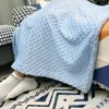 B Swaddling born Thermal Soft Fleece Blanket Winter Solid Bedding Set Cotton Quilt Infant Bedding Swaddle Wrap 220816