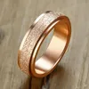 Cluster Rings Modyle 2022 Fashion Spinner Ring For Women Men Rose Gold Color Rostfritt st￥l Rotertabel matt grossist