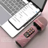 Microfoni WS-898 Microfono palmare Bluetooth Wireless Karaoke Doppio altoparlante Microfono a condensatore Canto per iOS Android Smart TV T220916