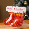 Christmas Candy Cookies Stand Up Ziplock Bag Gift Bags Foil Candy Stocking Bags Resealable Treat Bags Bake Supplies MJ0808