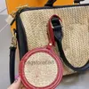 роскошная сумка солнечная солома для соломы для плетения пакет с подушками большая сумка для сумки классическая печать буква