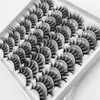 Multilayer Thick Curly False Eyelashes Naturally Soft and Delicate Hand Made Reusable 3D Fake Lashes Messy Crisscross Eyelash Extensions Makeup for Eyes