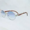 Métal Bois Lunettes De Soleil Carter Messieurs Accsori Vintage Marque Digner Tendance Produit Lunettes Gafas De Sol HombreTU2B