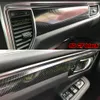 För Porsche Macan 2014-2021 Bilstyling 3D/5D Carbon Fiber Car Interior Center Console Color Molding Sticker Decal Parts Produkt
