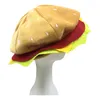 Berets 2022 Adult Kids Funny Burger Hat Beach Hats Bucket Women Ladies Caps Carnival Halloween Christmas Party Dress Up Costume