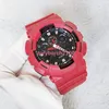 100 Fashion Quality Watch Relogio Hot 100 masculino imperméable GA GA Men's Wristwatch Sport Dual Display GMT Digital LED Reloj Hombre Army Military