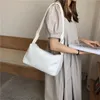 HPB Fashion Soft Pu Leather Ladies Baguette Bag Soild Color Women Counter Counter Forctions Large Pars