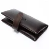Portefeuilles mode hommes en cuir véritable portefeuille mâle téléphone pochette porte-monnaie Portomonee longue pince pour argent porte-carte pratique