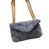 Hochwertige Handtaschen Damen Denim Blau Kette Schulter Umhängetasche Klassische Designer Handtasche Umschlag Umhängetasche Geldbörse 577475