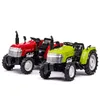 1 32 Diecast miniatuur simulatie Tractor Model Red Christmas Toys Alloy Cars Metal Vehicles for Boys Collection Birthday Gifts 0915