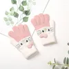 Hair Accessories Warm Soft Wool Cartoons Kids Gloves Child Full Finger Baby Boys Girls Mittens Winter Knitted Children's 3-10