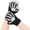 1/2/5 paia guanto di Halloween scheletro per bambini caldo bagliore nel buio guanti lavorati a maglia senza dita guanto leggero per bambini FY5602 913