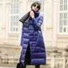 Women's Down Parkas Winter Down Jacket Women Parkas Coats Turtleneck Long Casual Light Warm Duck Down Double Sided Wear Waterproof Outerwear 220916