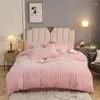 S￤ngkl￤der s￤tter lyx Super Soft Velvet Fleece Set Imitation Plush Quilt/D￤cke Cover Bed Bread Bed Linen Pillowcases 4st