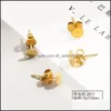 Stud 20-100 Pz/lotto Oro In Acciaio Inox Vuoto Post Orecchino Borchie Base Pin Con Risultati Spina Orecchio Indietro Per Gioielli Fai Da Te Drop De Dhctc