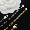 Bracciale a catena in oro da donna Designer di gioielli con ciondolo a forma di lettera Bracciali in argento da uomo per le donne Bracciali a mento d'oro di moda di lusso 2209164D