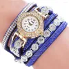 Armbandsur lyxiga kvinnor mode casual analog kvarts strass klockarmband damer flicka 2022 klocka