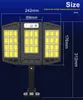 8000Watt Solar Street Light Waterproof LED med 3 lägen Motion Sensor Lights solljus för trädgård