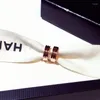 Orecchini per borchie Trendy 14k Rose Gold Round Shape Texture for Women Temperament Korean Fashion Jewelry S925 Silver Needle Wedding Party