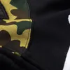 상어 풀 지퍼 호랑이 남자 까마귀 재킷 고품질 디자이너 남자 여자 견본 하라주 쿠 스타일리스트 스웨트 셔츠 패션 빛나는 공동 브랜드 카모 까마귀