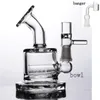 Tamanho da palma Bubbler vidros face bongudo de vidro Bong branco pequeno desenho animado bongs percolator dab rig big 14 mm articula￧￣o 10mm tubo de queimador de ￳leo