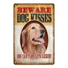 Warning Danger Metal Painting Signs Beware Of The Dog Cat Poster Vintage Wall Plaque Pub Bar House Painting Man Cave Decor Iron Ar9152436