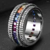 Anéis de casamento Godki Jimbora designer Dubai Linhas de torção de luxo geometria de engajamento cúbico de zirônio Naija jóias de dedos de noiva