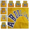 Maglia da basket da uomo retrò 34 Shaq 32 Johnson Neal Abdul-Jabbar Wilt Chamberlain 24 Dennis Rodman maglia da uomo cucita al passato