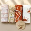 120x120cm Muslin Blanket Cotton Baby Swaddle Bamboo Soft born Blanket Bath Towel Gauze Infant Wrap Sleepsack Stroller Cover 220816