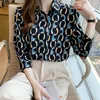 Blouses femininas Moda coreana Camisas elegantes Escritório de mulheres de manga longa usam tops casuais de seda Blusas Mujer Roupas femininas