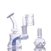 Hockahs 2022 New Arlive 4 "Glass Bong Mini Bubbler Water Pipe DAB Rig with 14mm Bowl 및 Sand Blasted Quartz Banger Silicone Container Wax Dabber Gift Box Set