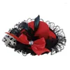 Party Supplies Other Event & Style Women Bow Hair Clips Lace Feather Mini Top Hat Fancy Fascinator