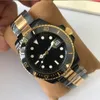 Sub Ceramic Bezel Watches Gold Mixed Black 116619 Mens Watch Asia2813 Автоматические механические 904L светящиеся водонепроницаемые часы4142267