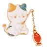 Dessin animé mignon de chaton créatif broche Broche alliage créatif de conception créative de design pull accessoires Badge d'épingle