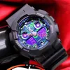 100 Fashion Quality Watch Relogio Hot 100 masculino imperméable GA GA Men's Wristwatch Sport Dual Display GMT Digital LED Reloj Hombre Army Military