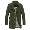 Wol voor herenmixen herfst/winter Koreaanse heren lange zakelijke jas mannen windjacks jassen casual trench jas mannelijke 5 kleuren s-5xl jk5793 220915