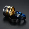 Trouwringen 8mm roestvrijstalen sieraden zwarte koolstofvezel herenring mode creatieve accessoires voor jaar cadeau