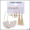 Dangle Lustre Acétate Boucles D'oreilles Ensemble Femmes Mode Bijoux Amour Lune Dangle Boucles D'oreilles Colorf Plaqué Or Sier 3069 Q2 Drop Delivery 2 Dhwd6