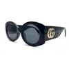 Nowe modne okulary przeciwsłoneczne moda damska spersonalizowane lustrzane nogi podwójne g metalowe okulary przeciwsłoneczne accsori męskie