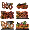 Halloween-Holzornamente, Kürbis-Geist-Süßes oder Saures-Anhänger, Halloween-Party-Dekoration für Zuhause, Tür-Hängeschilder, Kinderspielzeug 1039